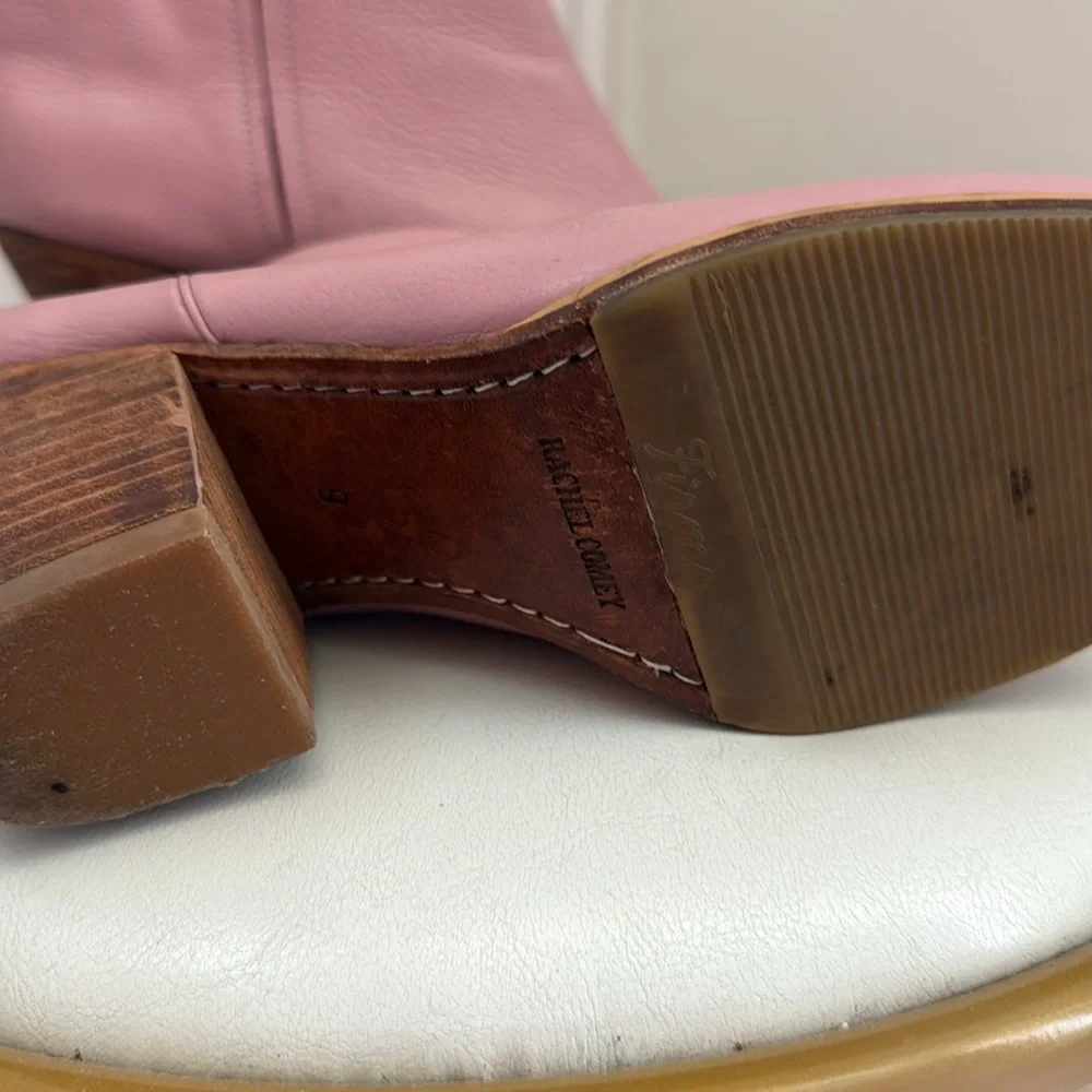 Rachel Comey Pink Ankle Booties with Wooden Heel - Picture 2 of 5